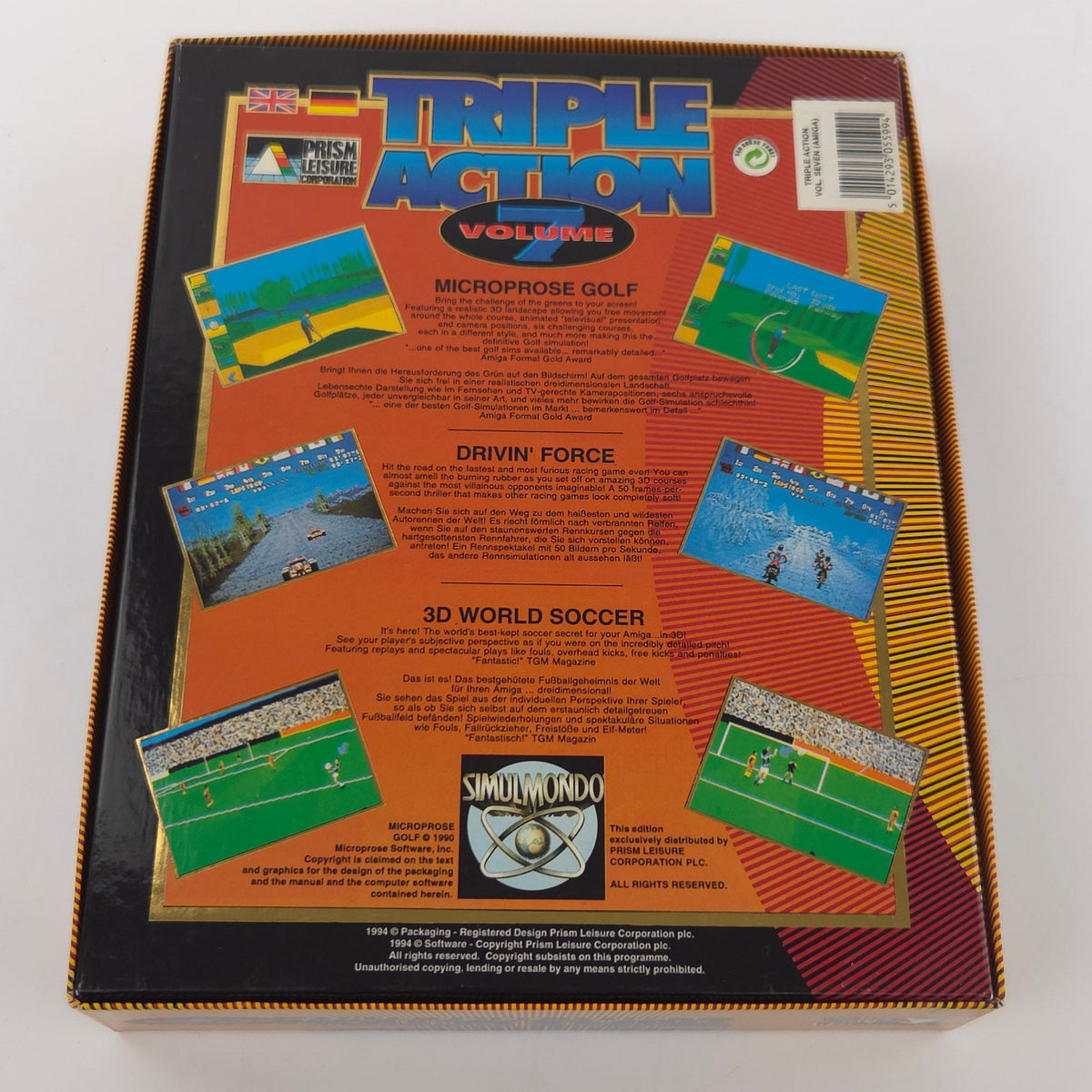Commodore Amiga Spiel Triple Golf Action 7 Big Box OVP