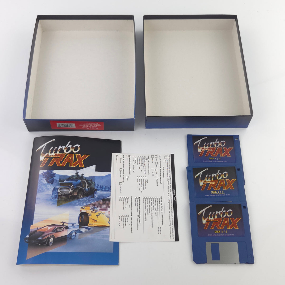 Commodore Amiga Spiel Turbo Trax Big Box OVP PAL Arcane
