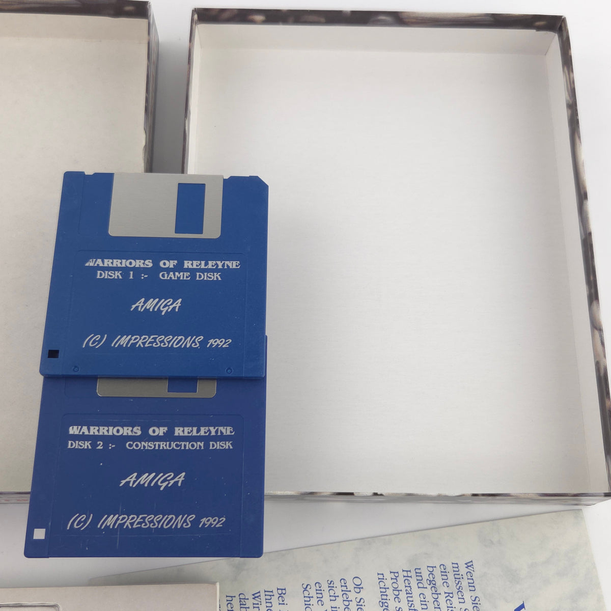 Amiga Spiel Warriors of Releyne CBM PAL Big Box OVP