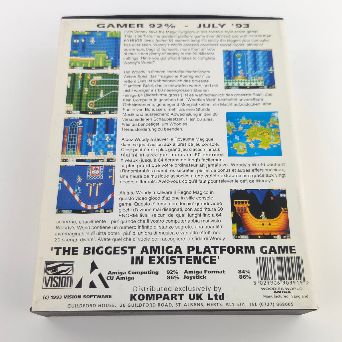 Commodore Amiga Spiel Woodys World Big Box OVP PAL Disk