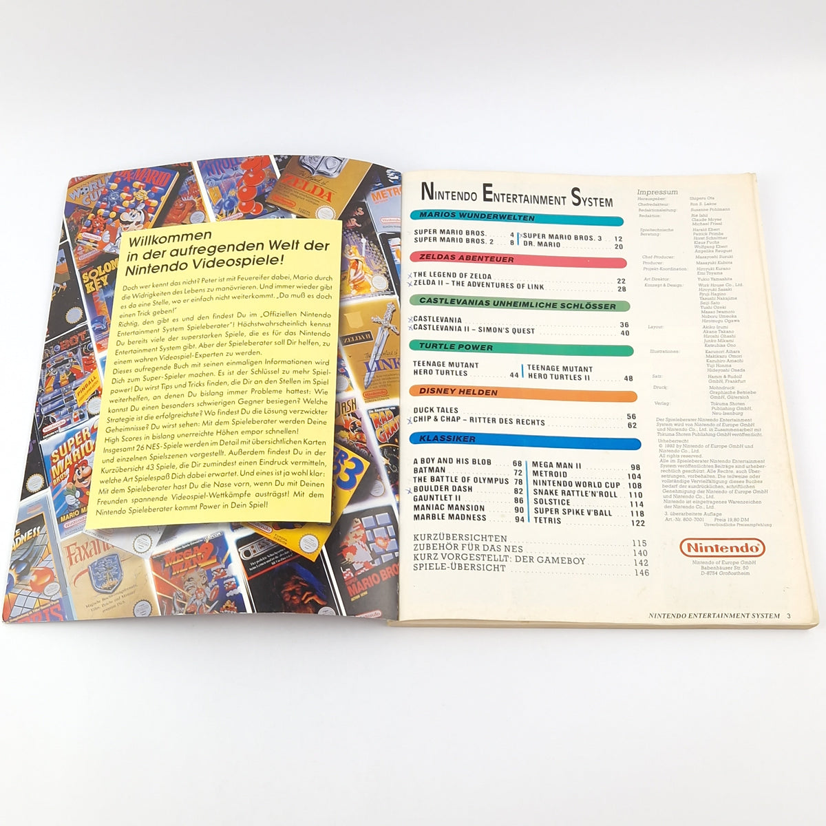 Nintendo Entertainment System Spieleberater NES Lösungsbuch