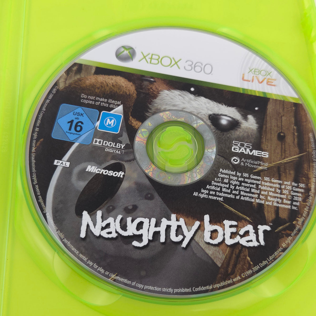 Xbox 360 Spiel Naughty Bear OVP