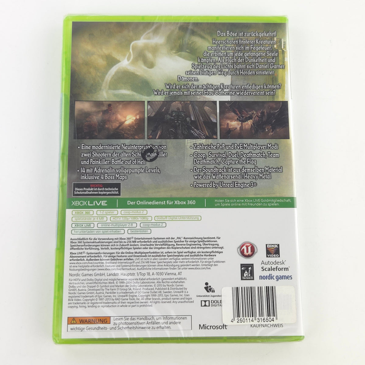 Xbox 360 Spiel Painkiller Hell Damnation OVP NEU
