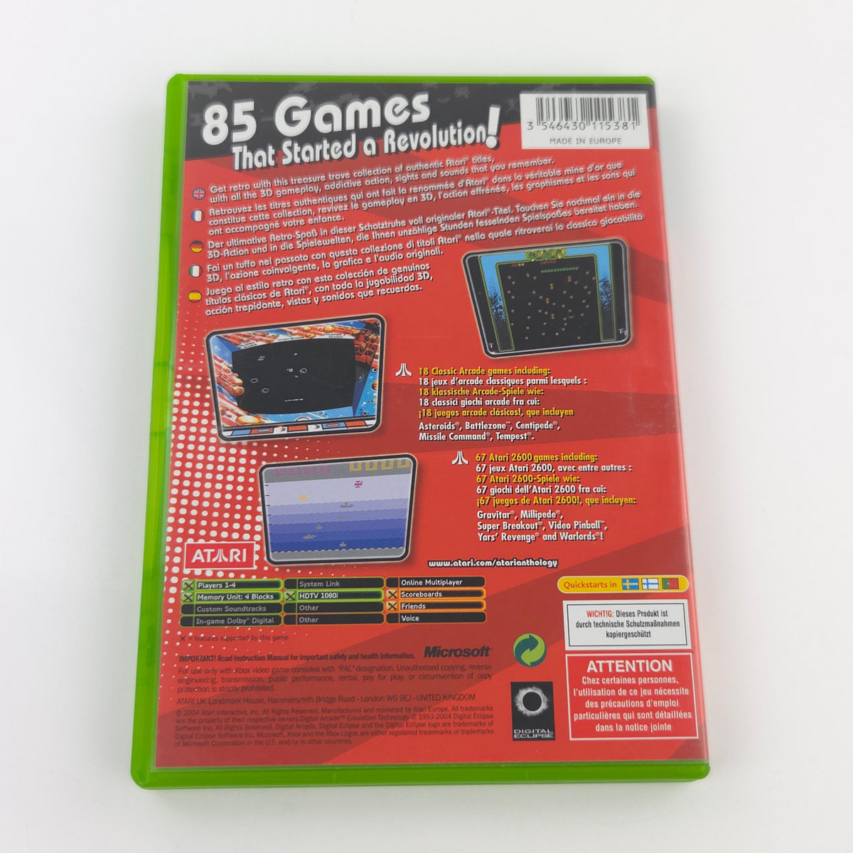 Xbox Classic Spiel – Atari Anthology (OVP PAL)