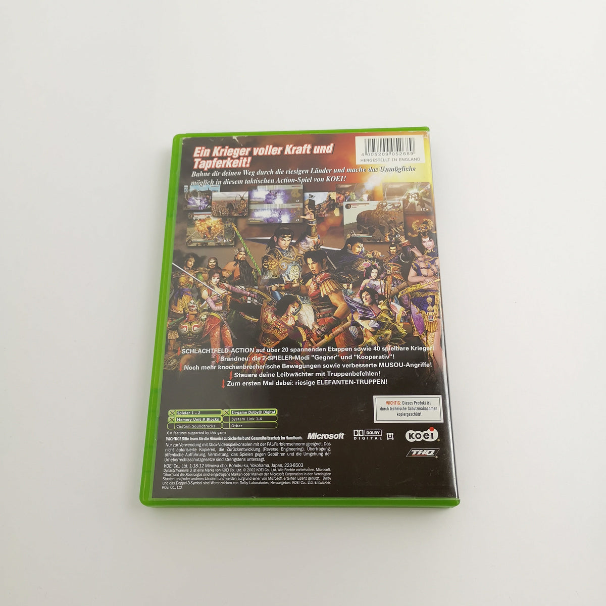 Microsoft Xbox Classic Spiel – Dynasty Warriors 3 OVP PAL