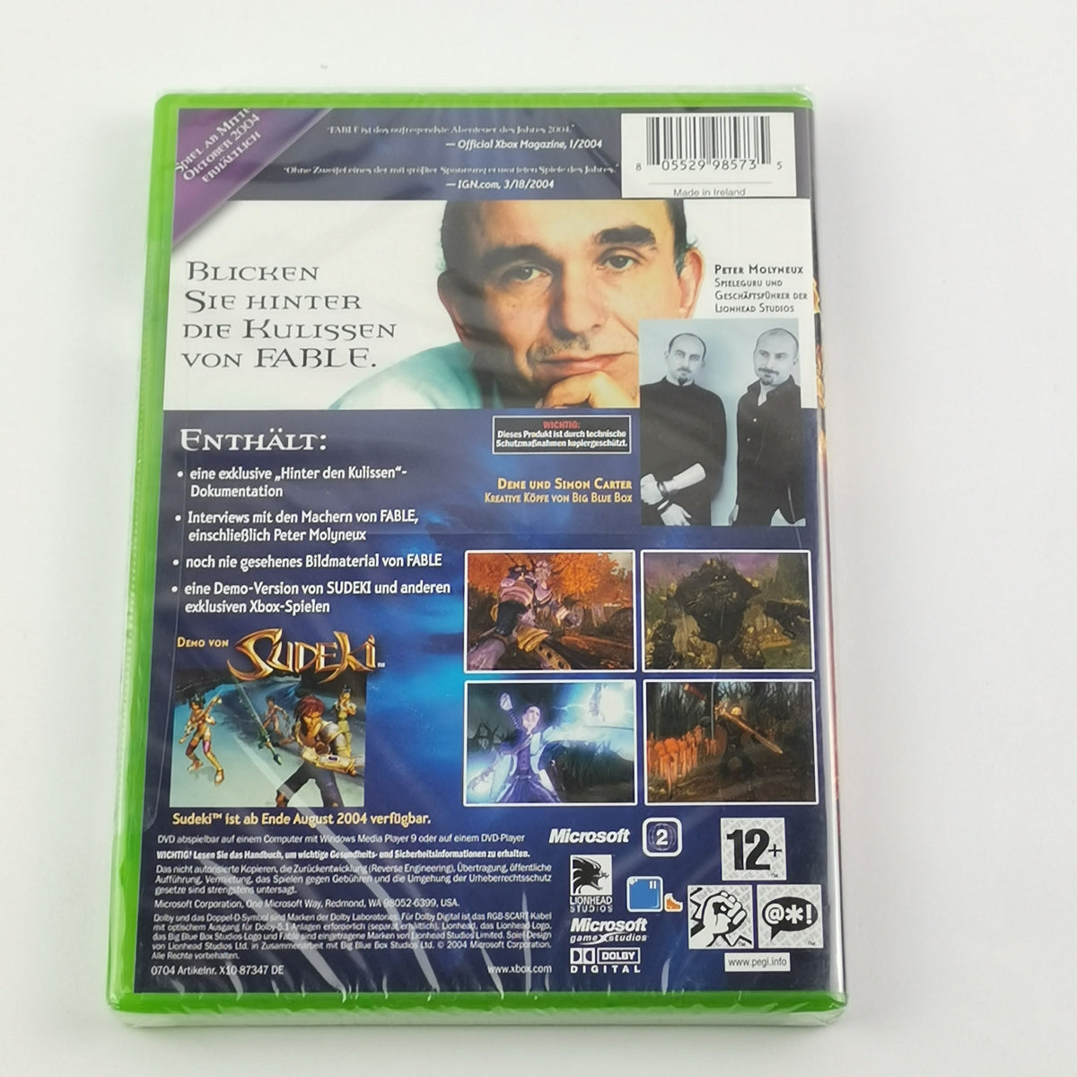 Xbox Classic Spiel – Fable Limited Edition Bonus DvD Neu OVP