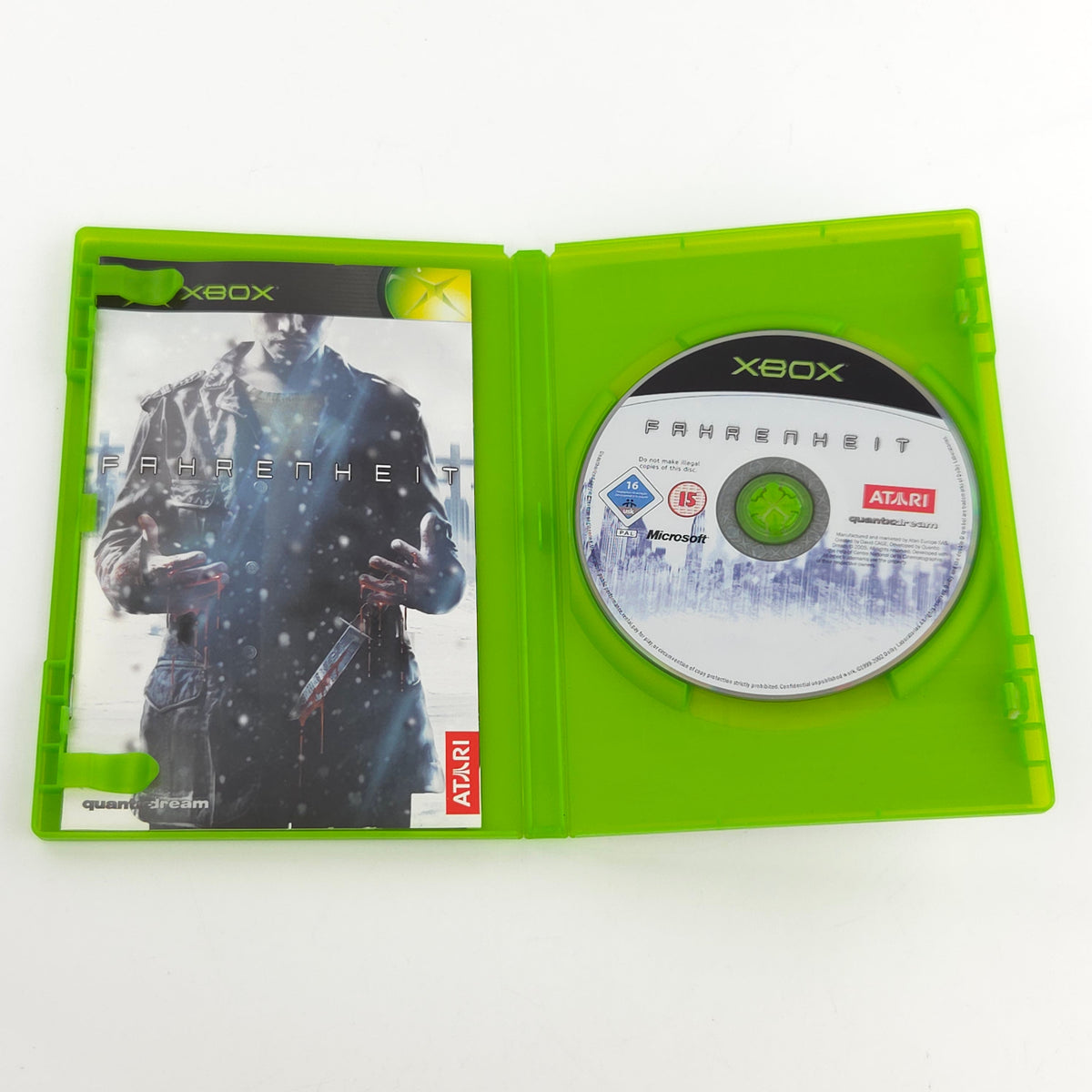 Microsoft Xbox Classic Spiel: Fahrenheit - CD-Rom Anleitung OVP (DE PAL)