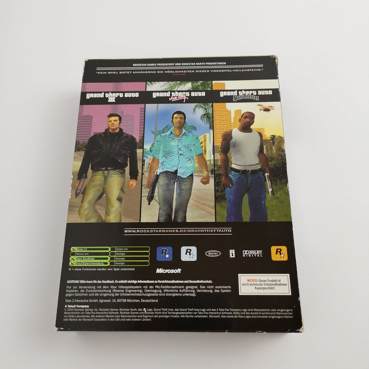 Microsoft Xbox Classic Spiel – Grand Theft Auto Trilogy OVP