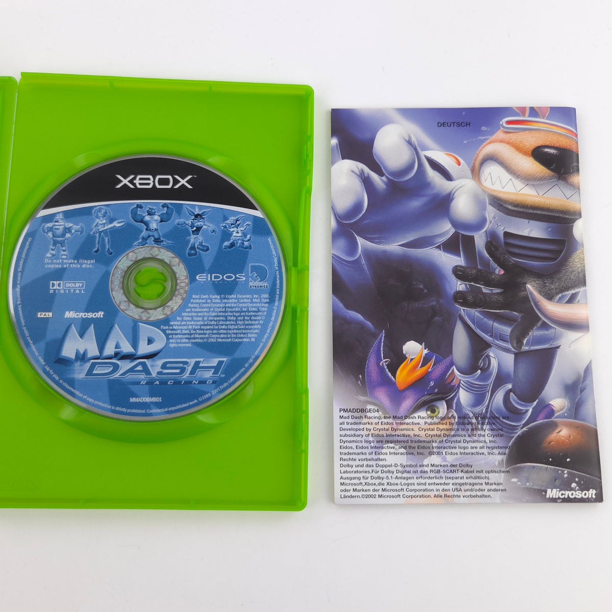 Microsoft Xbox Classic Spiel: MAD Dash Racing - CD-Rom Anleitung OVP (PAL DE)