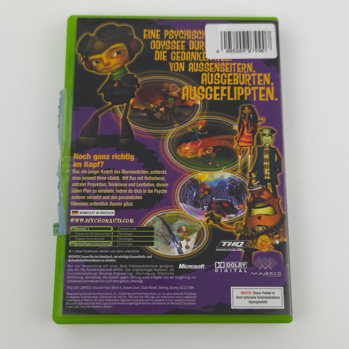 Xbox Spiel Psychonauts OVP PAL Sehr gut