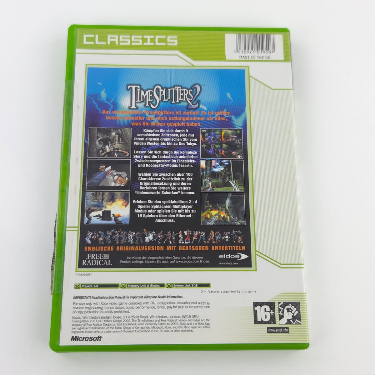 Xbox Classic Spiel – Time Splitters 2 (OVP PAL)