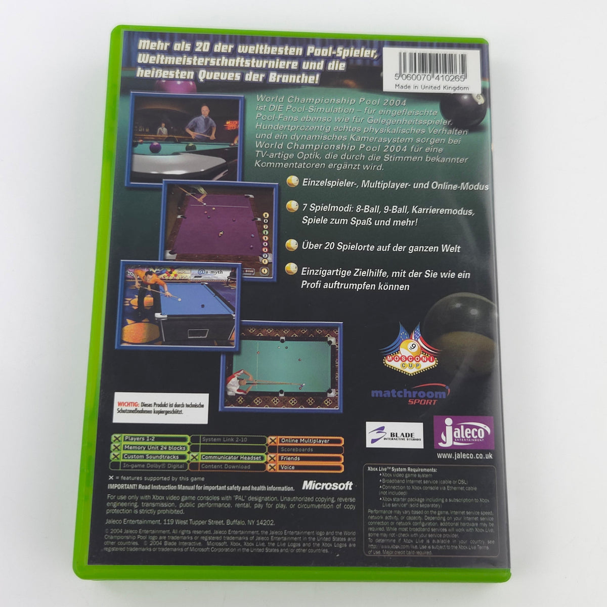 Xbox Classic Spiel – World Championship Pool 2004 (OVP)