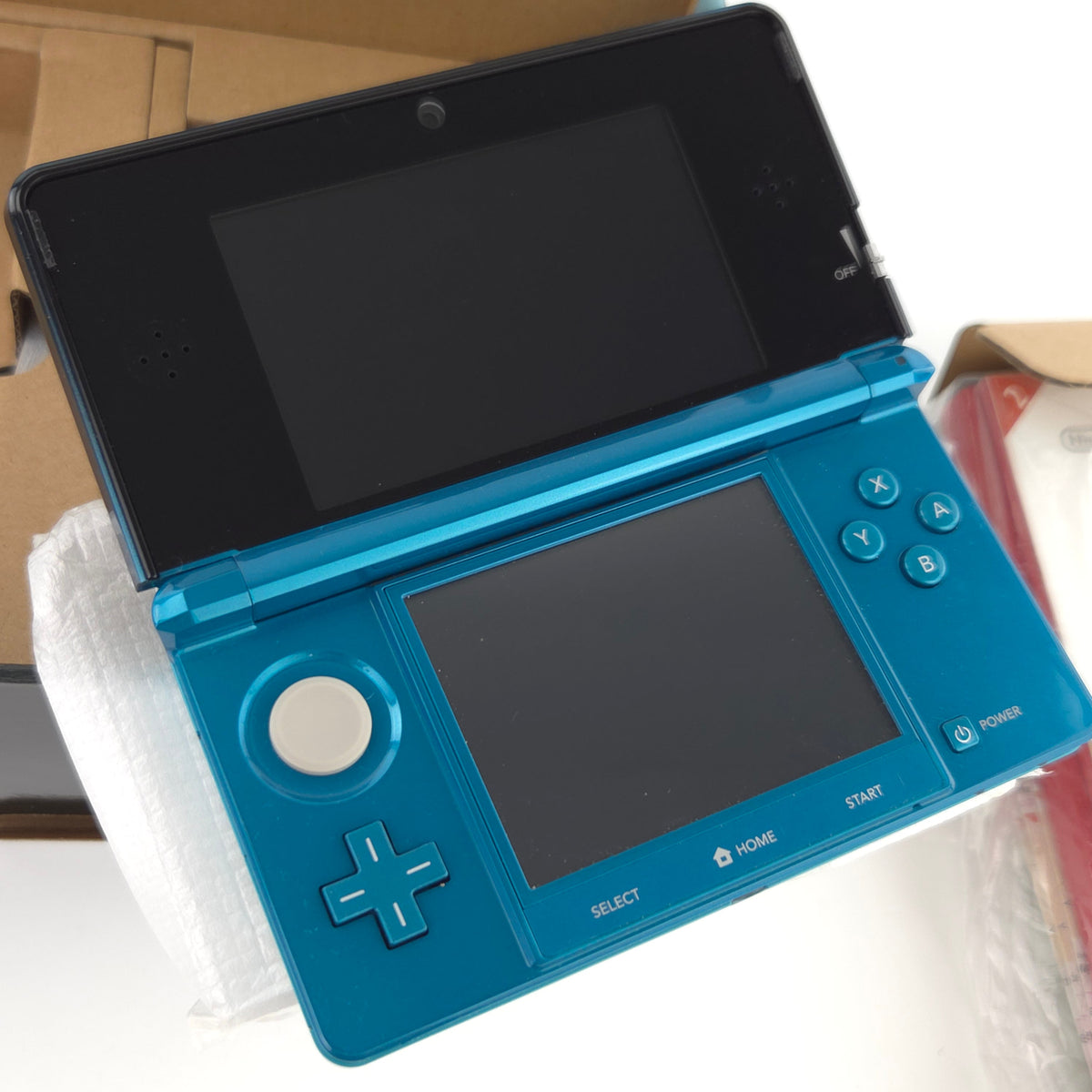 Nintendo 3DS Konsole Aqua Blue Handheld OVP PAL Neuwertig
