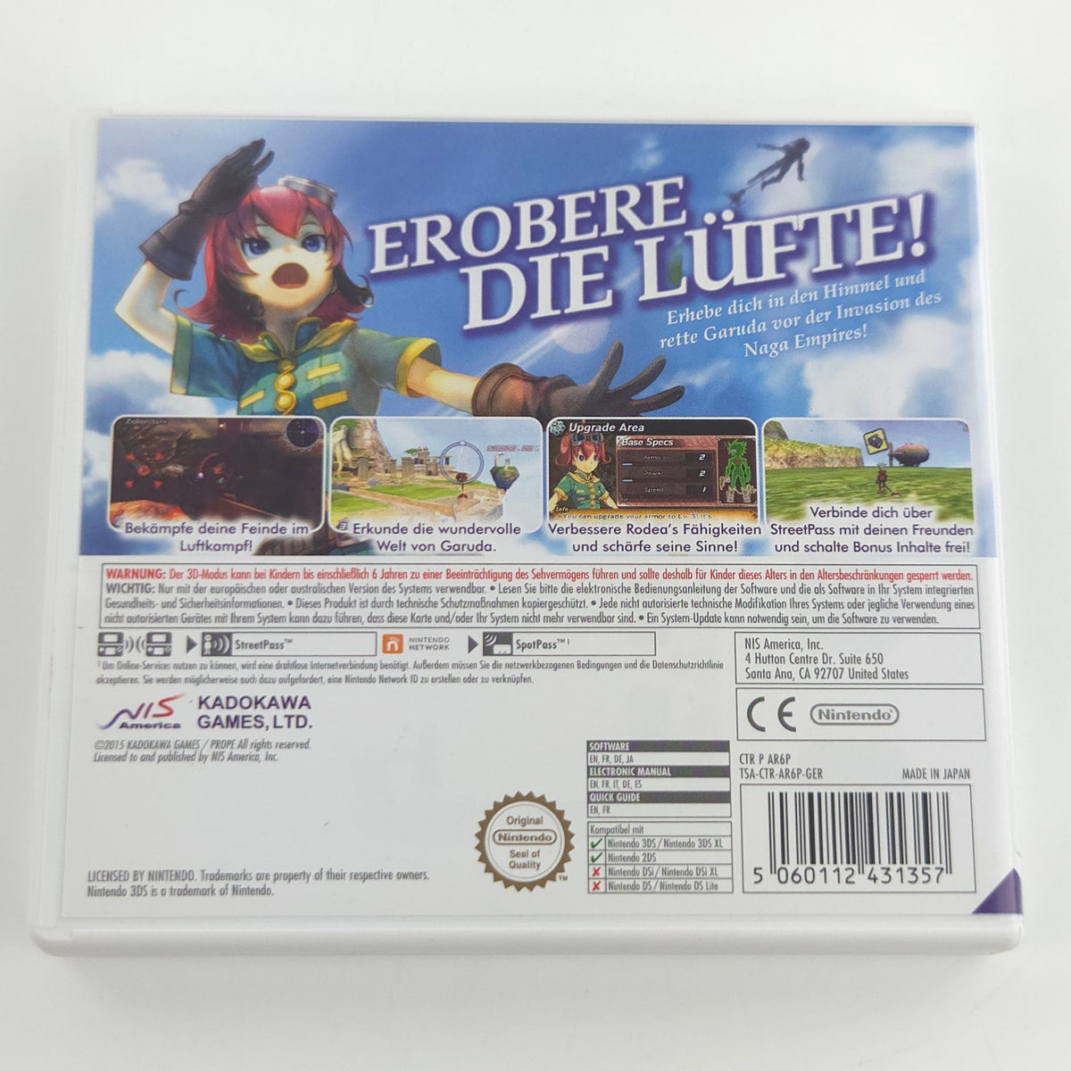 Nintendo 3DS Spiel Rodea The Sky Soldier OVP
