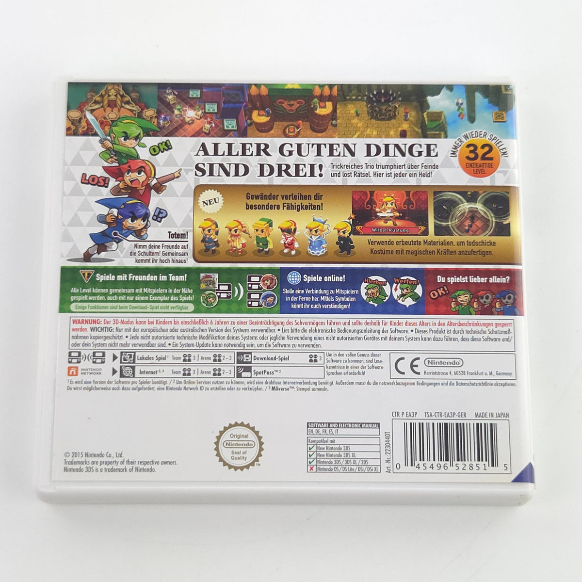 Nintendo 3DS Spiel The Legend of Zelda Tri Force Heroes OVP