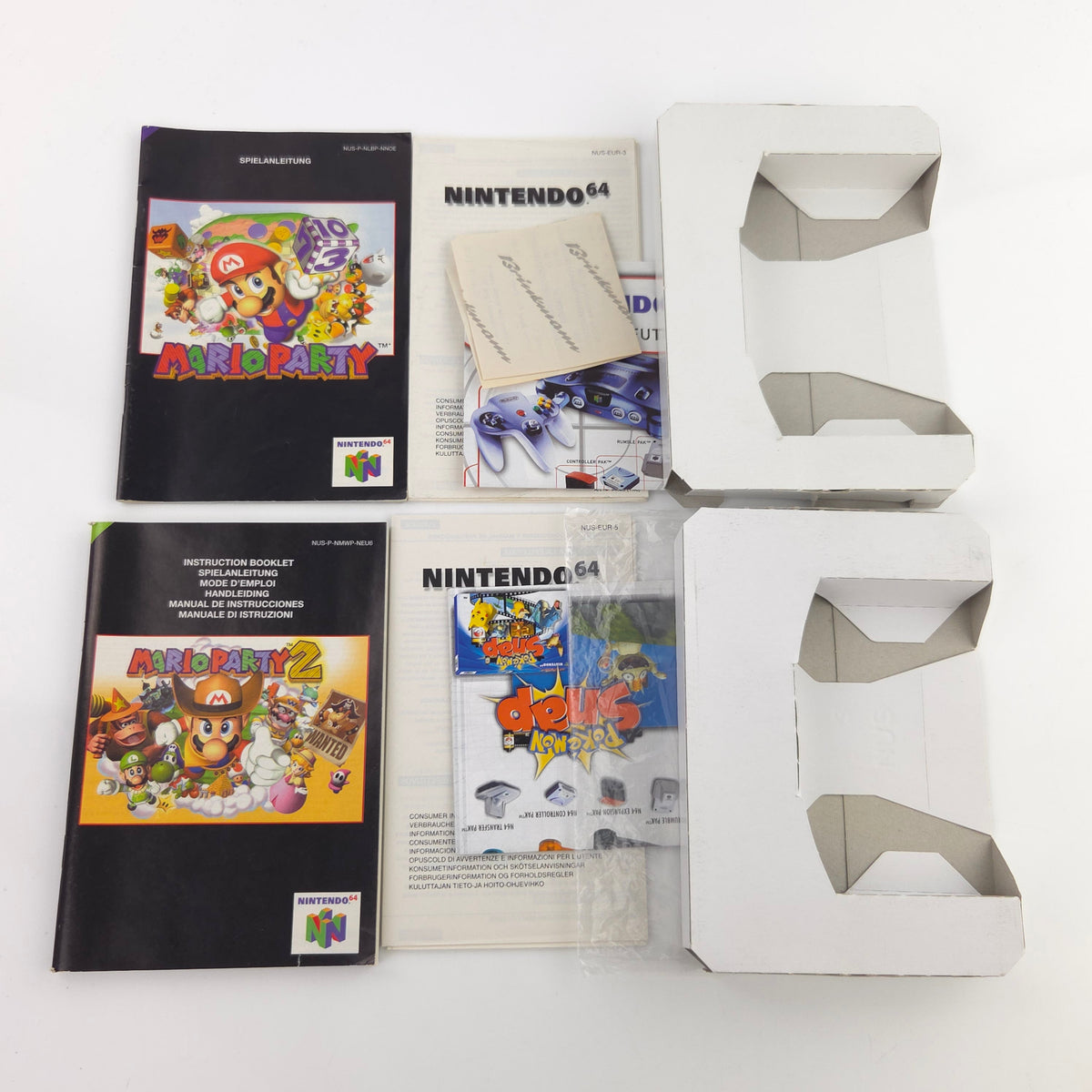 Nintendo 64 Mario Party 1 2 3 Original OVPs Anleitung