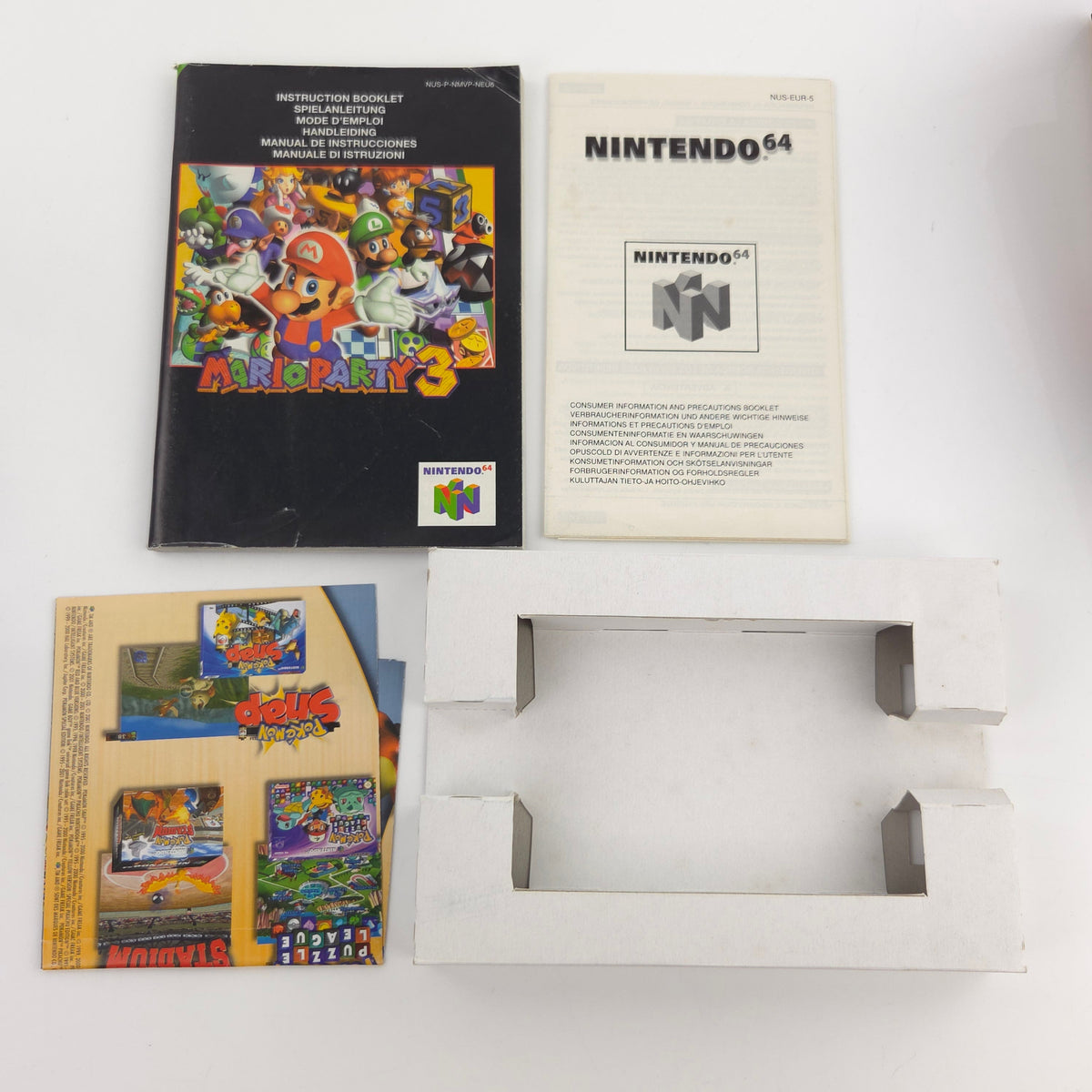 Nintendo 64 Mario Party 1 2 3 Original OVPs Anleitung