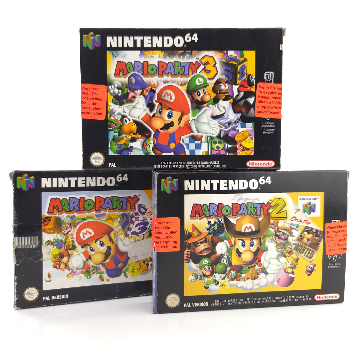 Nintendo 64 Mario Party 1 2 3 Original OVPs Anleitung
