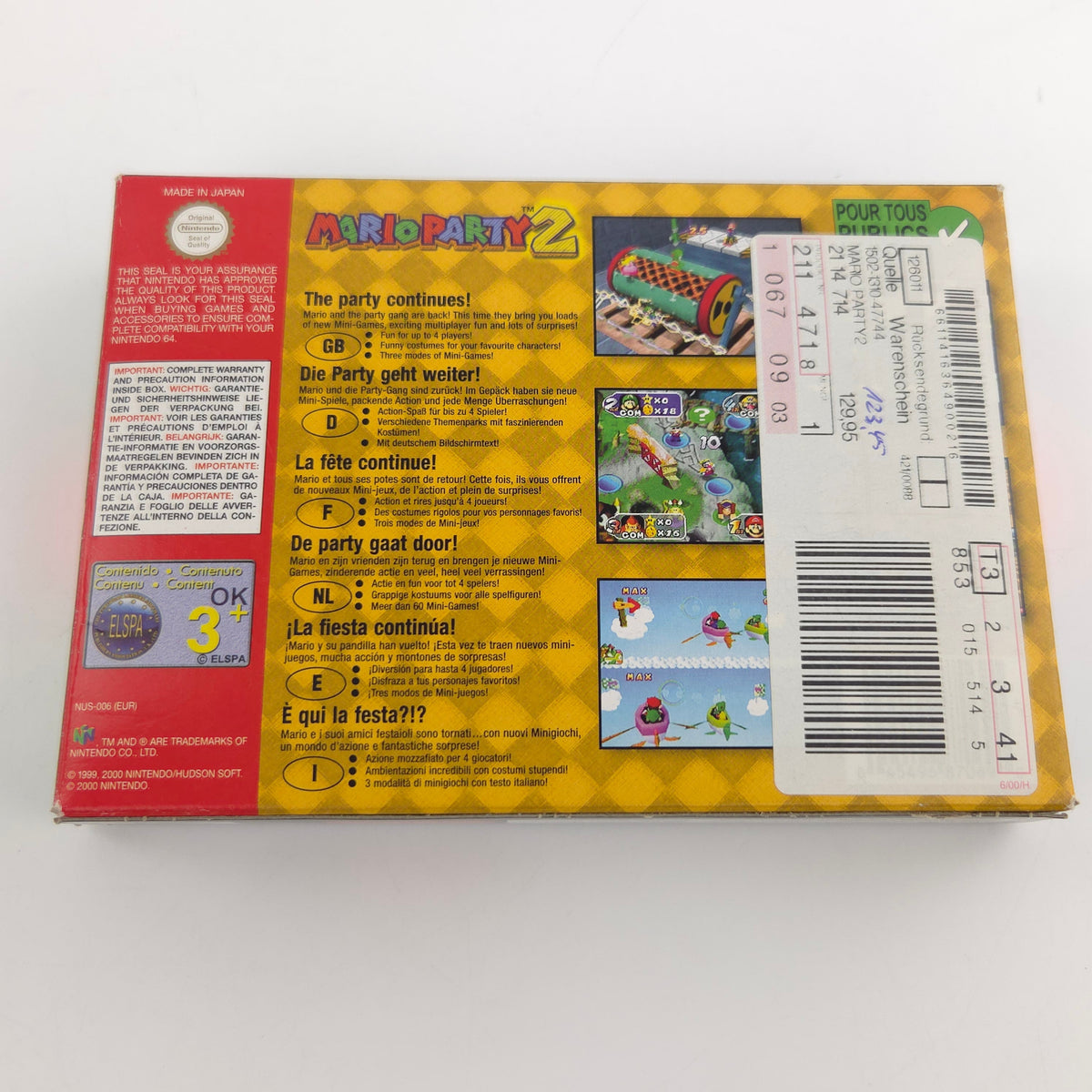 Nintendo 64 Mario Party 1 2 3 Original OVPs Anleitung