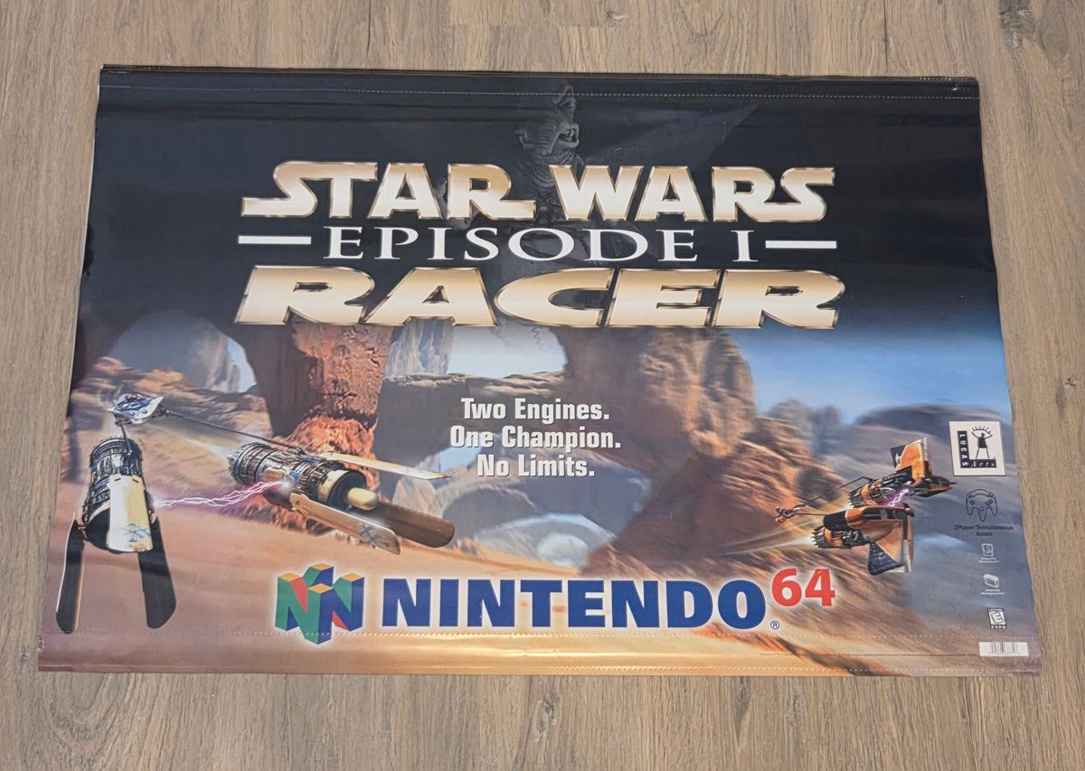 Nintendo 64 Promo Banner Star Wars Episode I Racer Original