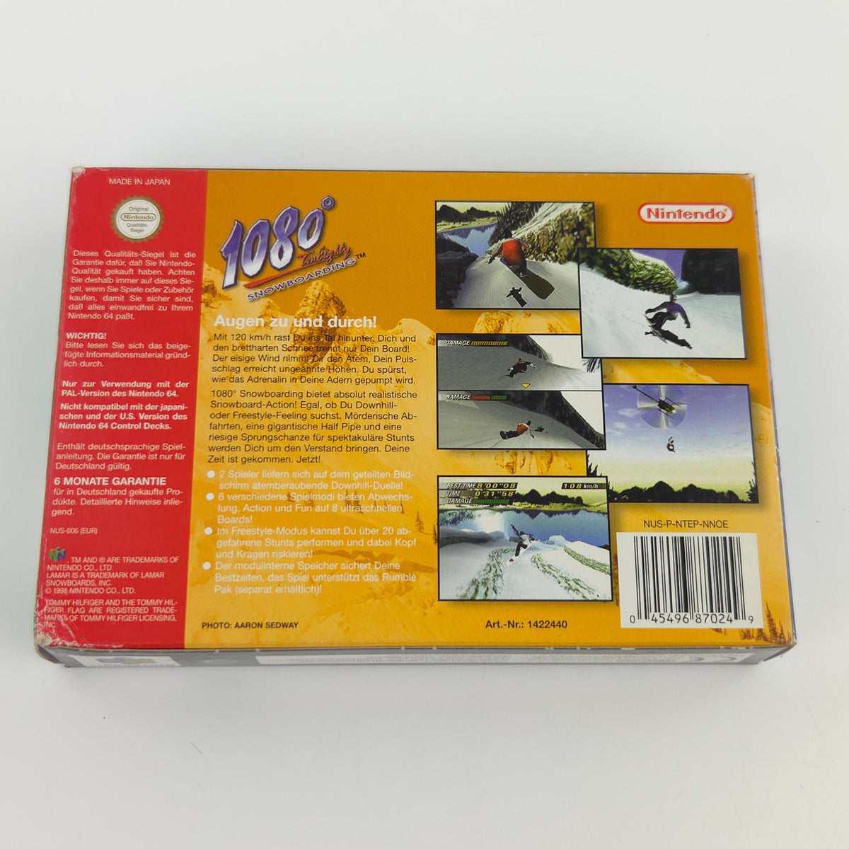 Nintendo 64 Spiel 1080 Ten Eighty Snowboarding Sport OVP
