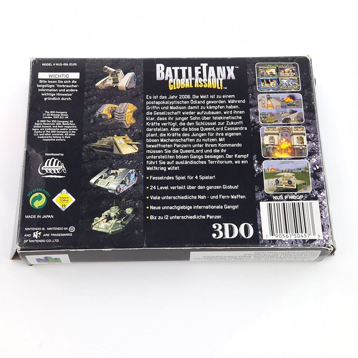 Nintendo 64 Spiel – Battle Tanx Global Assault PAL OVP