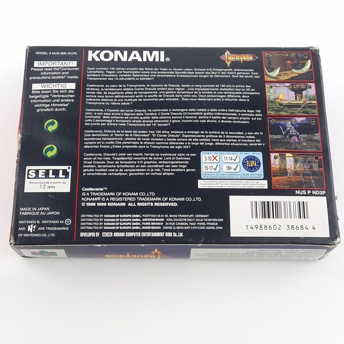 Nintendo 64 Spiel – Castlevania Modul OVP PAL EUR-1