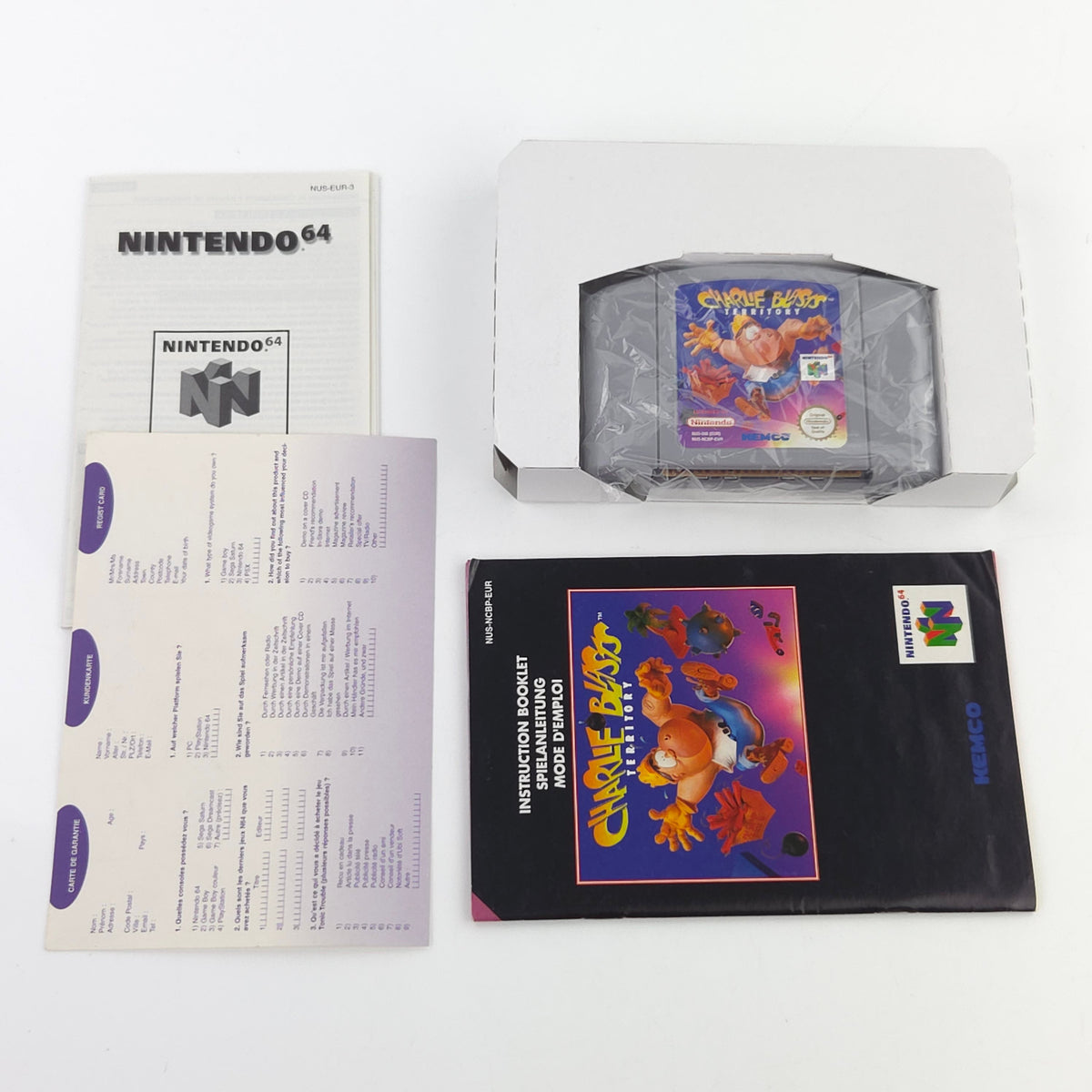 Nintendo 64 Spiel Charlie Blasts Territory N64 OVP CIB