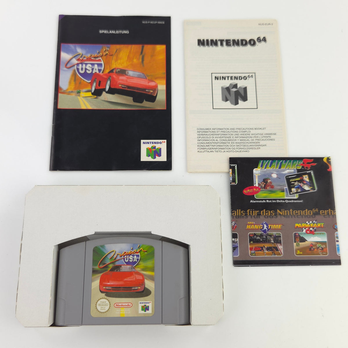 Nintendo 64 Spiel Cruisn USA N64 Modul Anleitung OVP CIB