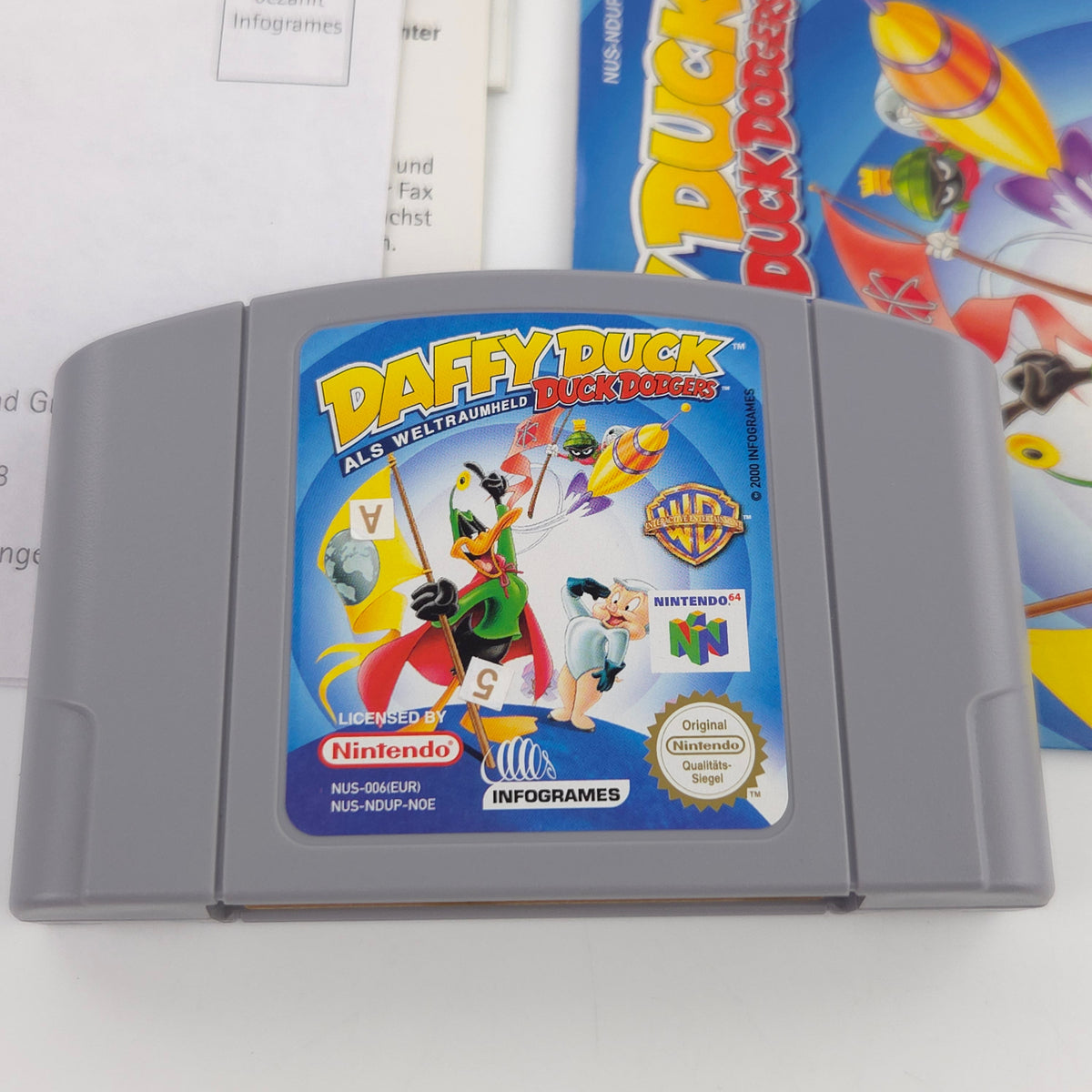 Nintendo 64 Spiel Daffy Duck Weltraumheld N64 OVP CIB PAL