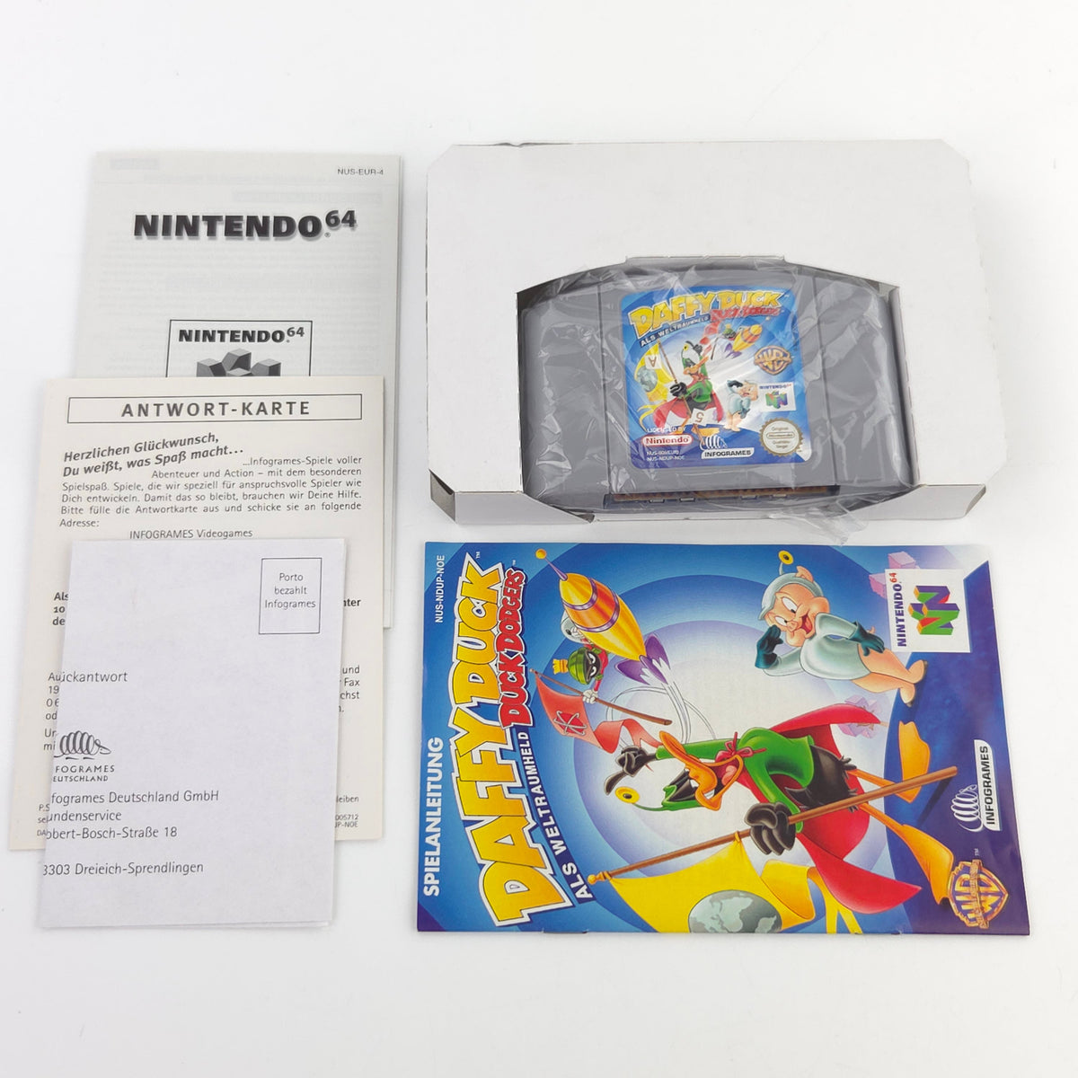 Nintendo 64 Spiel Daffy Duck Weltraumheld N64 OVP CIB PAL