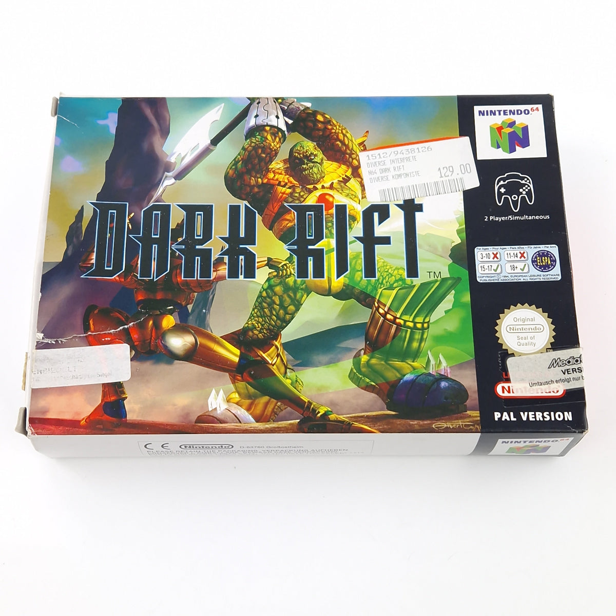 Nintendo 64 Spiel – Dark Rift Modul Anleitung OVP PAL