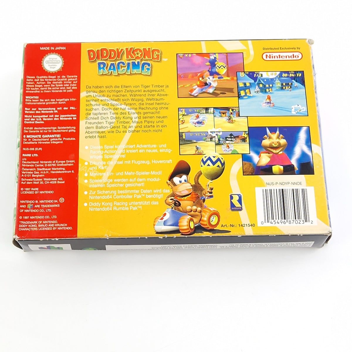 Nintendo 64 Spiel – Diddy Kong Racing OVP PAL N64