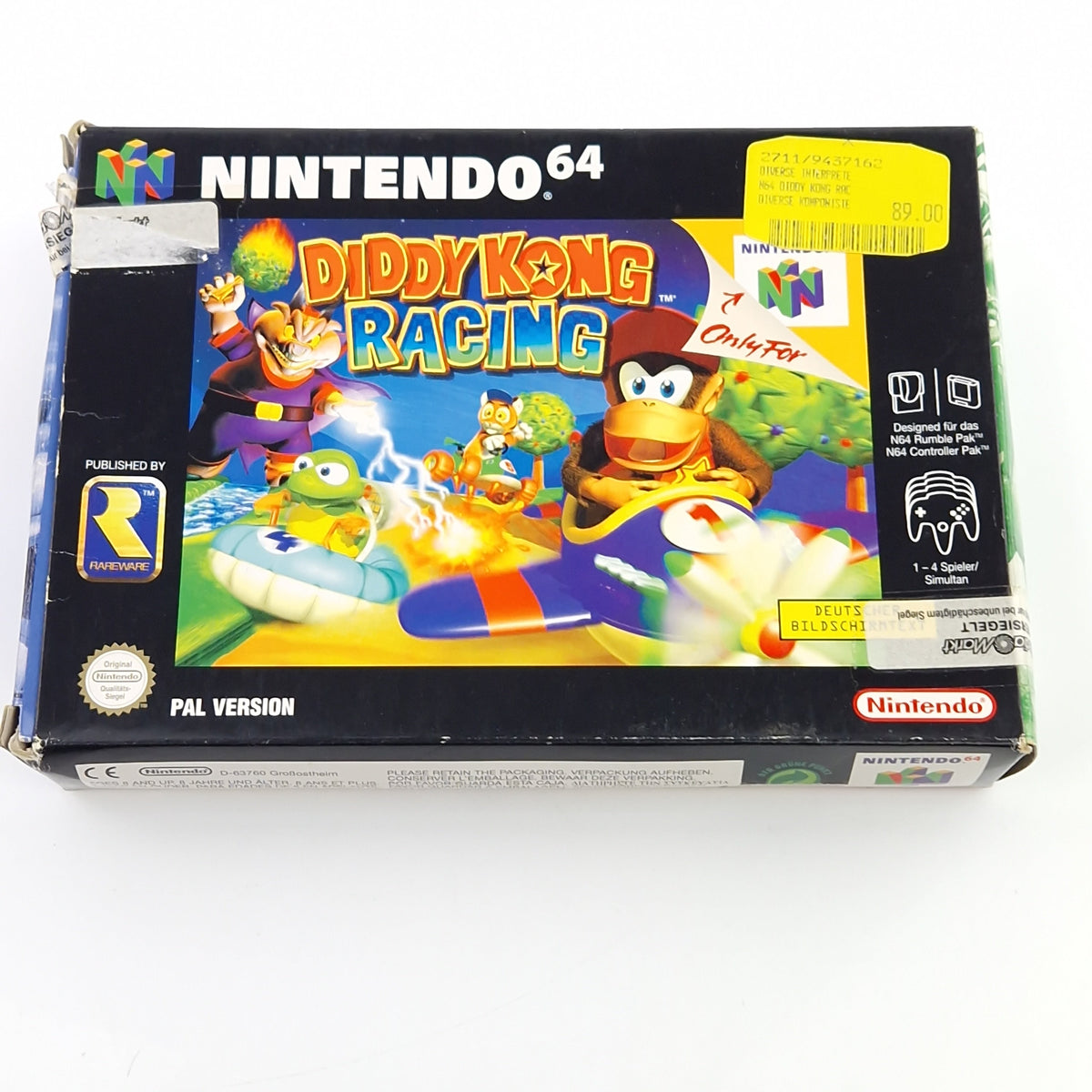 Nintendo 64 Spiel – Diddy Kong Racing OVP PAL N64