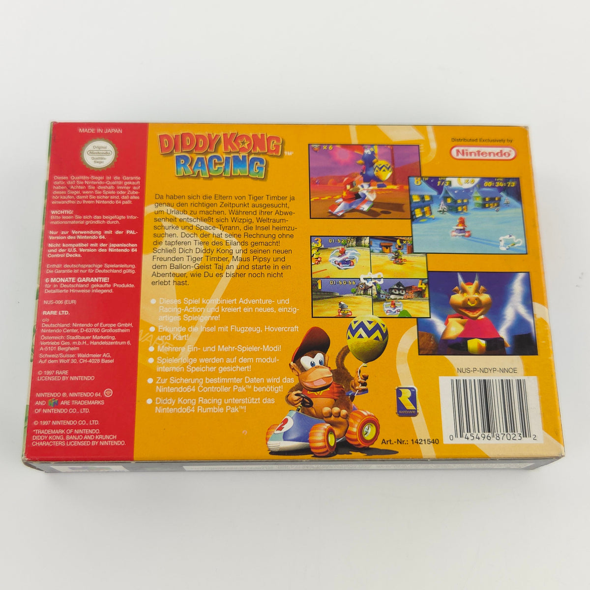 Nintendo 64 Spiel Diddy Kong Racing N64 Modul OVP PAL