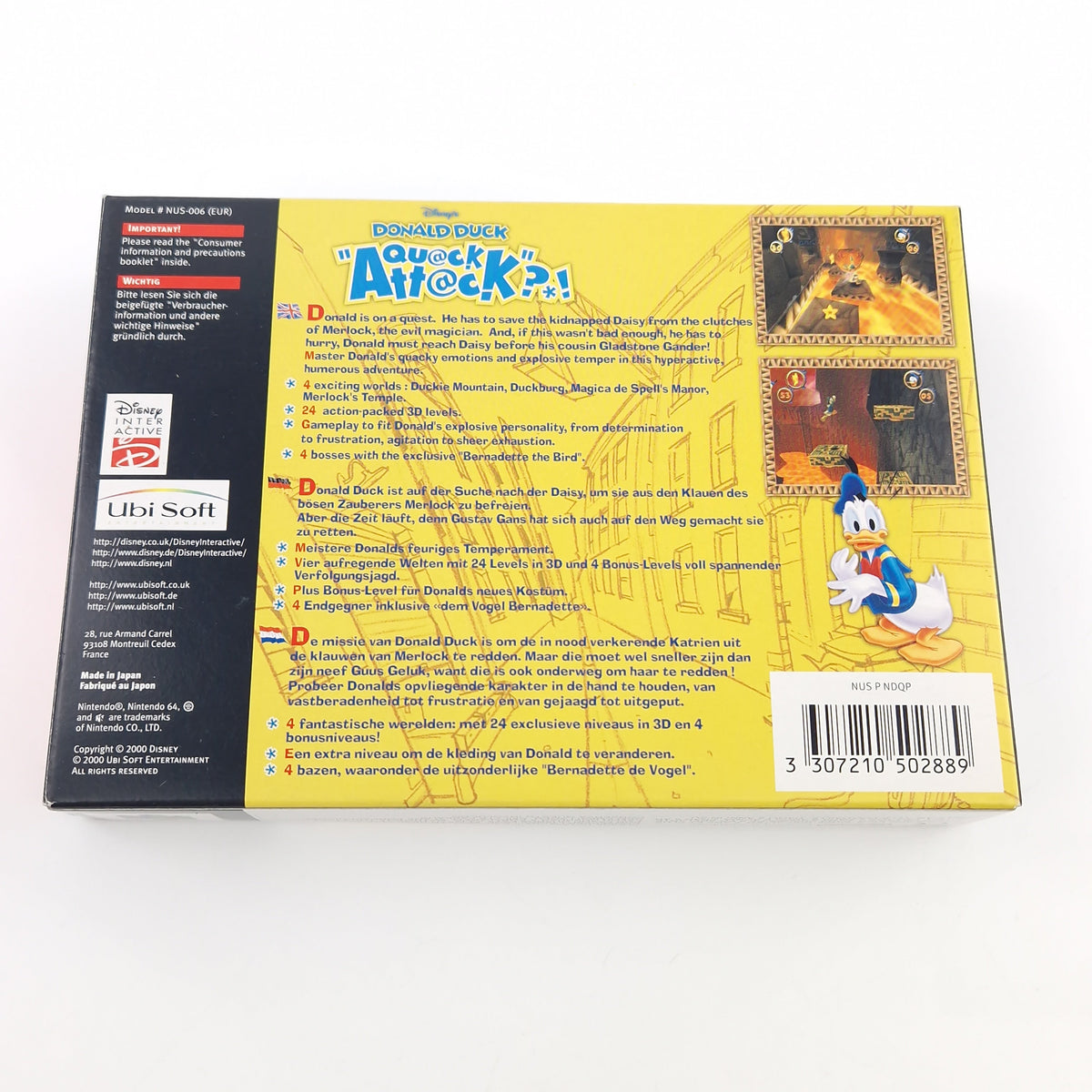 Nintendo 64 Spiel – Disneys Donald Duck Quack Attack OVP