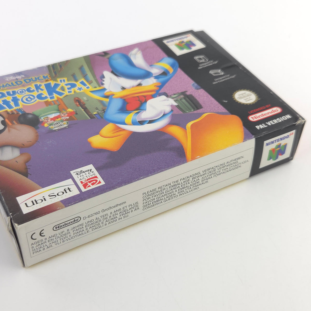 Nintendo 64 Spiel Donald Duck Quack Attack N64 OVP CIB PAL