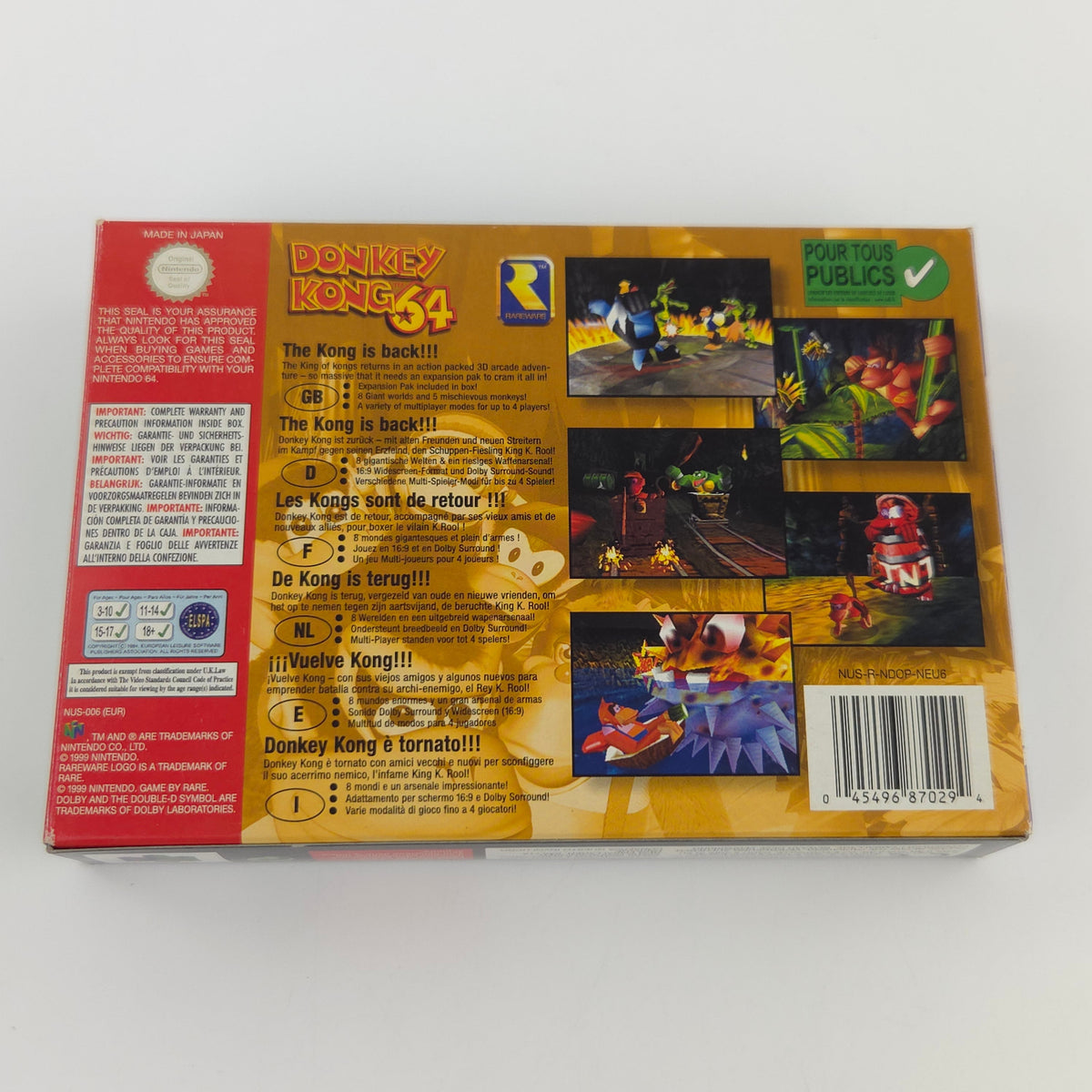 Nintendo 64 Spiel: Donkey Kong 64 - N64 Modul OVP Expansion Pak (PAL DE)