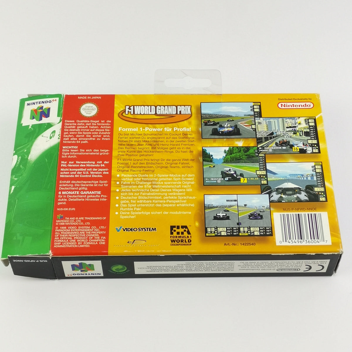 Nintendo 64 Spiel: F-1 World Grand Prix - OVP und Anleitung PAL | N64