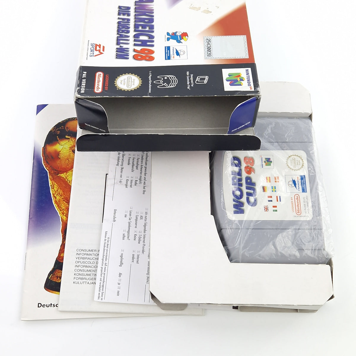 Nintendo 64 Spiel – Frankreich 98 Die Fußball WM (N64 PAL)