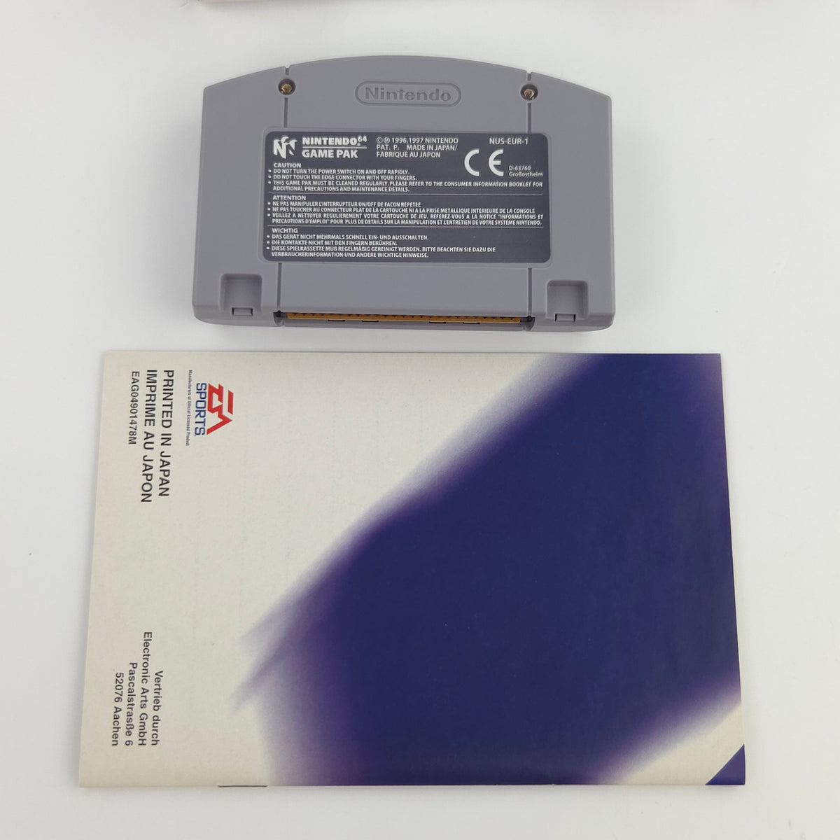 N64 Spiel Frankreich 98 Die Fußball WM Modul Anleitung OVP