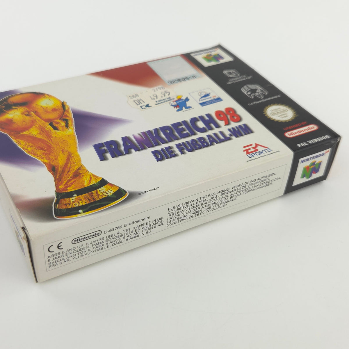 N64 Spiel Frankreich 98 Die Fußball WM Modul Anleitung OVP