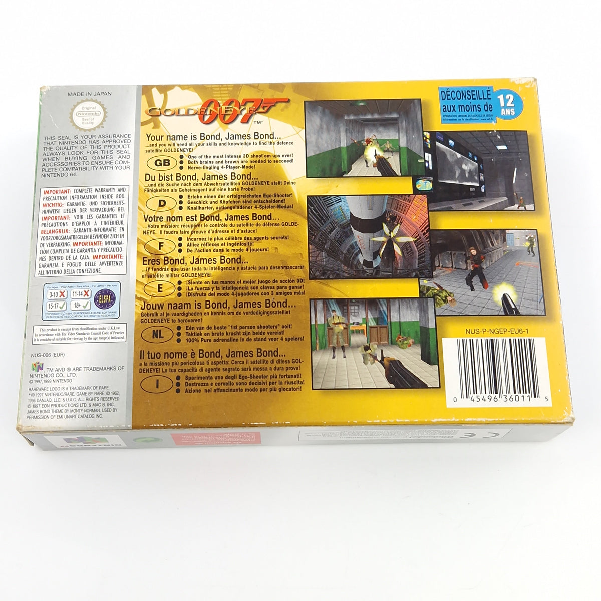 Nintendo 64 Spiel – Goldeneye 007 James Bond (OVP PAL)