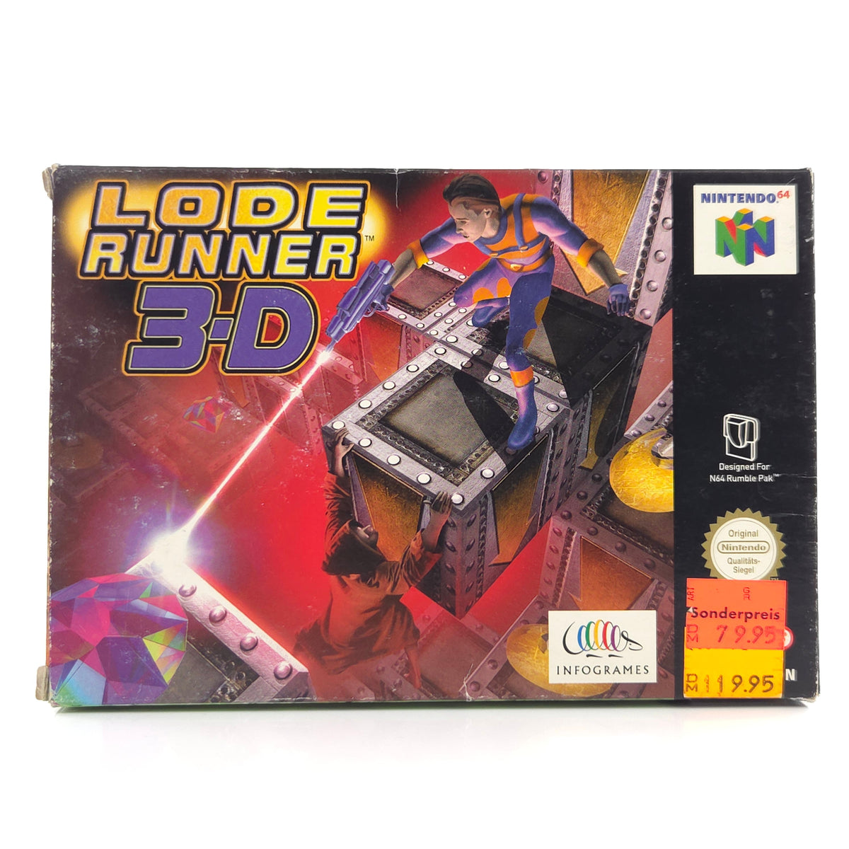 Nintendo 64 Spiel Lode Runner 3D N64 OVP CIB PAL NOE
