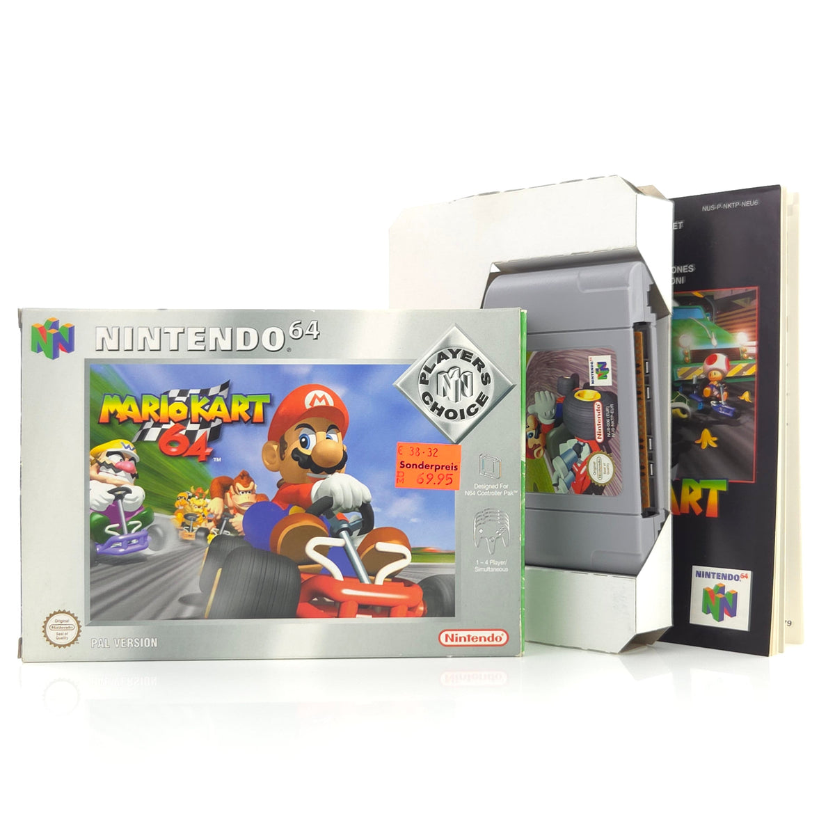 Nintendo 64 Spiel Mario Kart 64 Players Choice OVP PAL