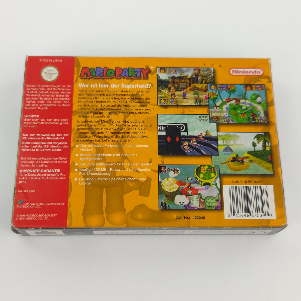 Nintendo 64 Spiel Mario Party Modul Anleitung OVP PAL DE