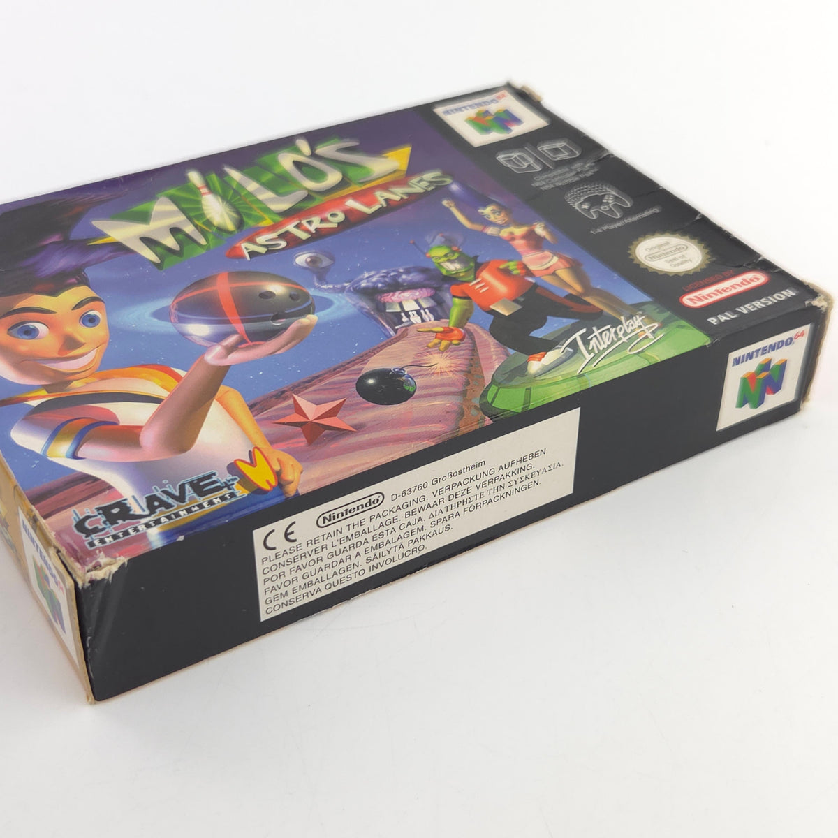 Nintendo 64 Spiel Milo´s Astro Lanes N64 OVP CIB PAL EUR