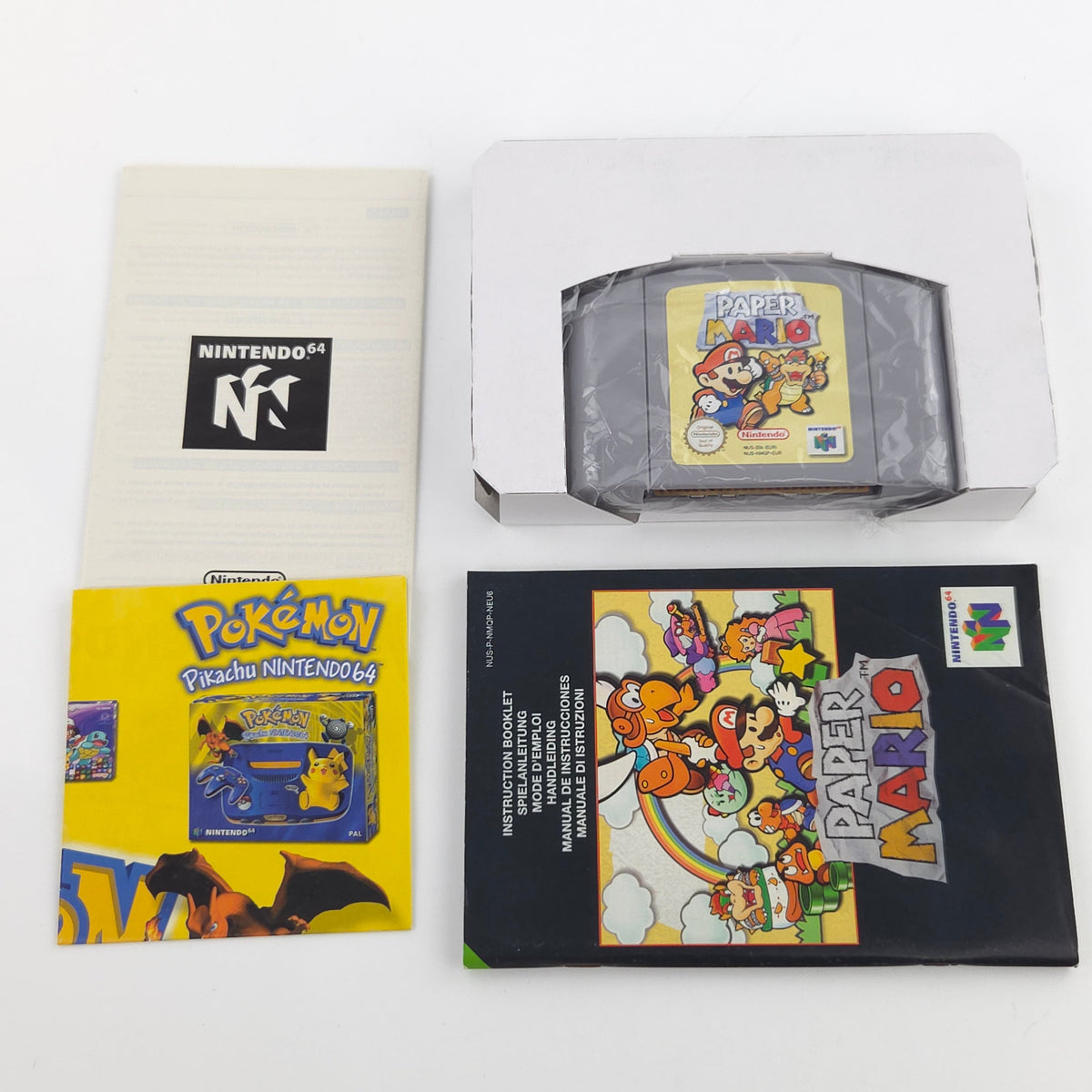 Nintendo 64 Spiel Paper Mario N64 OVP CIB PAL EUR
