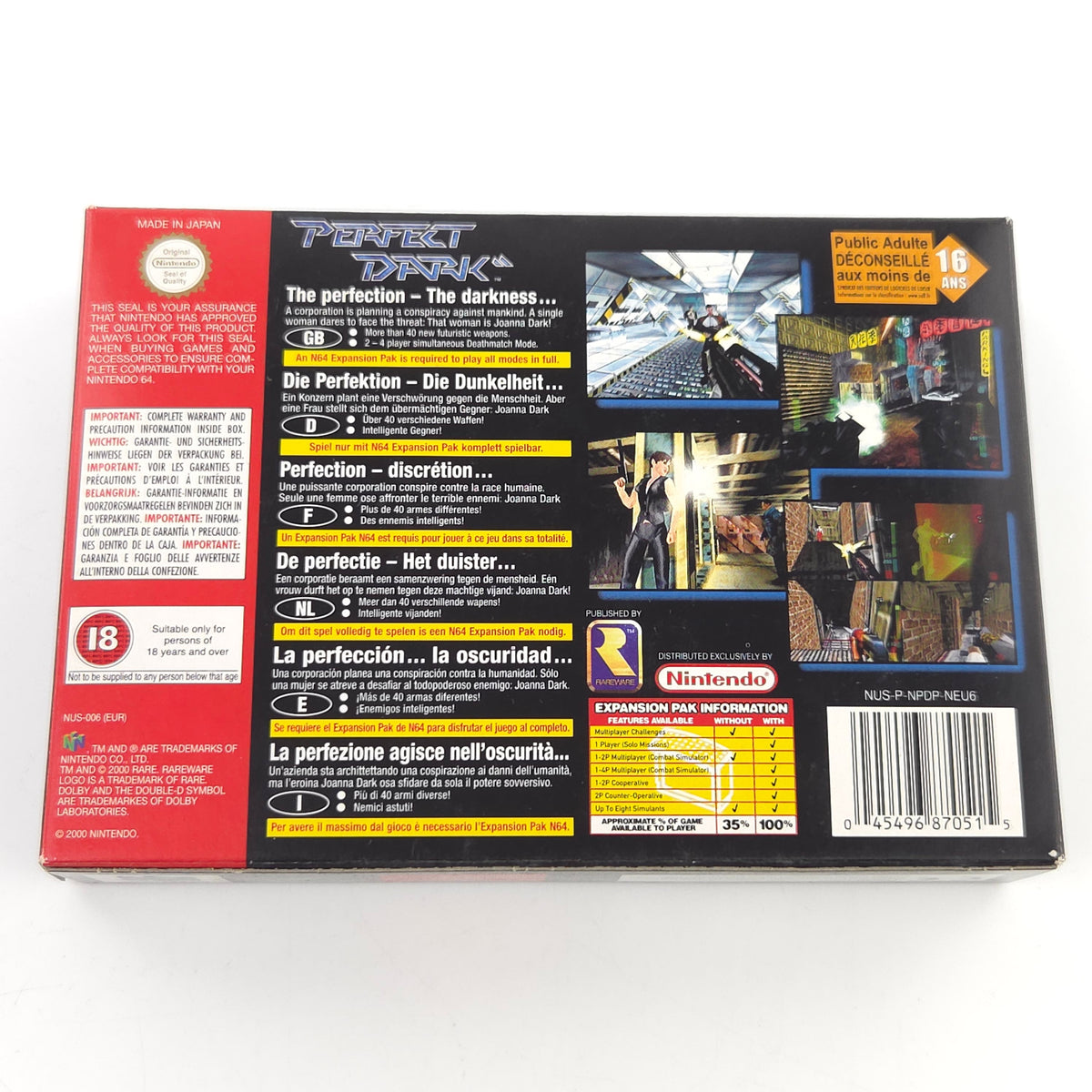 Nintendo 64 Spiel Perfect Dark OVP PAL