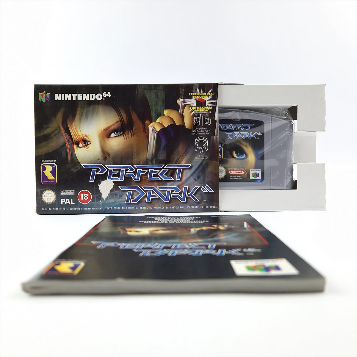 Nintendo 64 Spiel – Perfect Dark OVP Anleitung Modul PAL